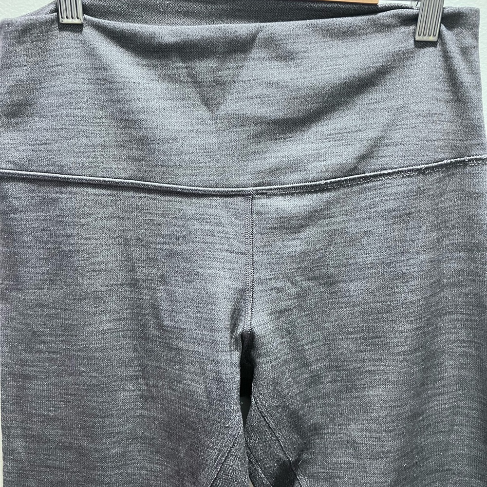 lululemon athletica Align 2 Mini Heathered Fleece Black Leggings Size 10 - Picture 6 of 6